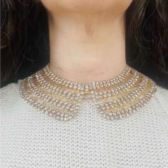Hattie Carnegie - Vintage Rhinestone Collar Necklace - Picture 9 of 13